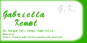 gabriella kempl business card